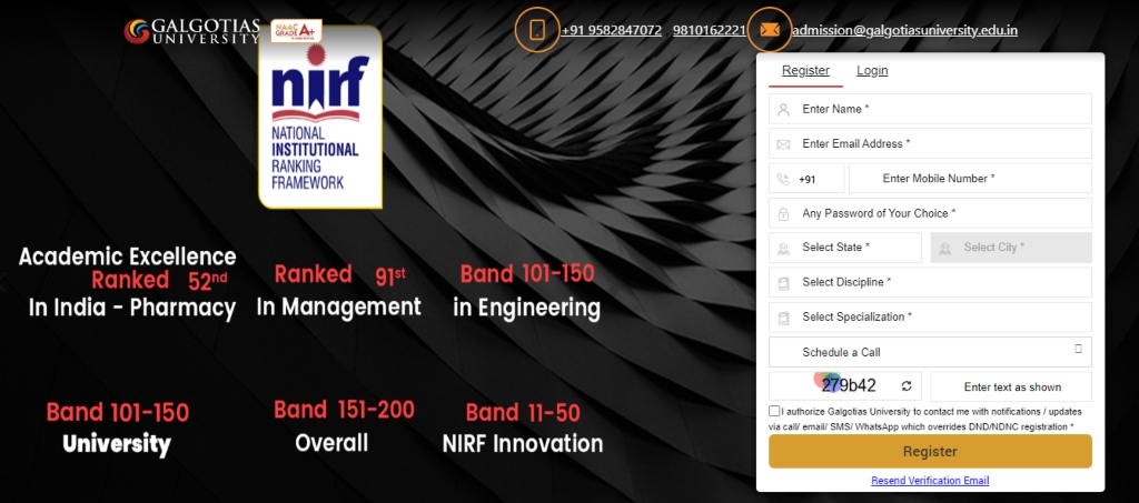 Galgotias University Admission Last Date