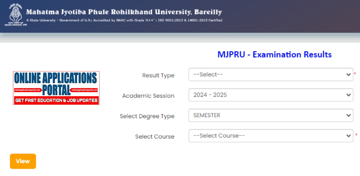 MJPRU Entrance Exam Results